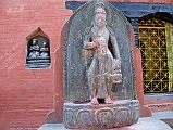 28 Kathmandu Gokarna Mahadev Temple Rishi With Small Statue Of King And Queen